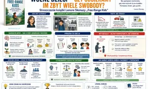 Streszczenie książki "Free-Range Kids" o dawaniu dzieciom swobody. Uczy, jak budować samodzielność i kompetencje, zamiast strachu.