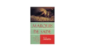 Okładka książki "Marquis de Sade: Juliette" z fragmentem recenzji.