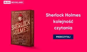 Książka "Sherlock Holmes: Kolejność czytania" z wizerunkiem detektywa. Idealna dla fanów Arthura Conana Doyle'a.