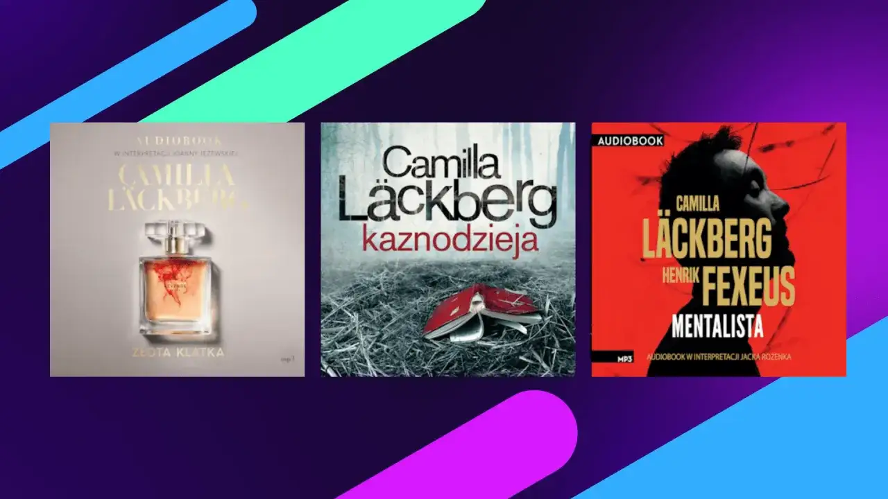 Okładki audiobooków z serii o Fjällbace: